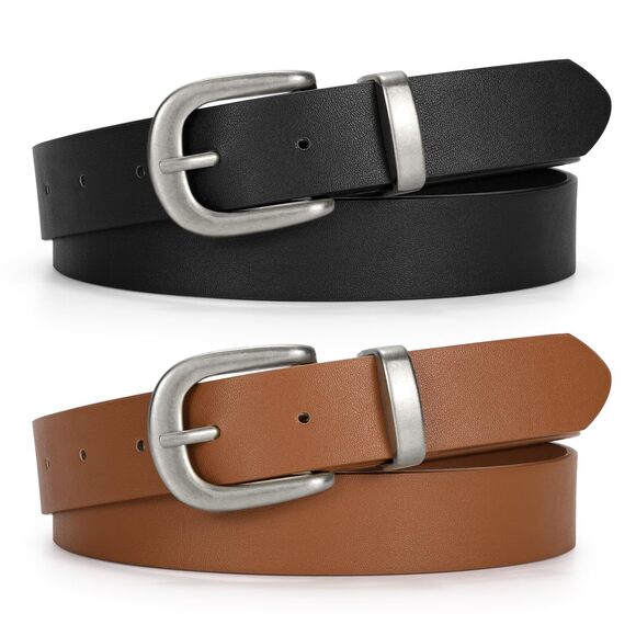 Womens Leather Belts For Jeans Pants 1.1" Width Vintage Ladies Belts For🐙 - Picture 7 of 7